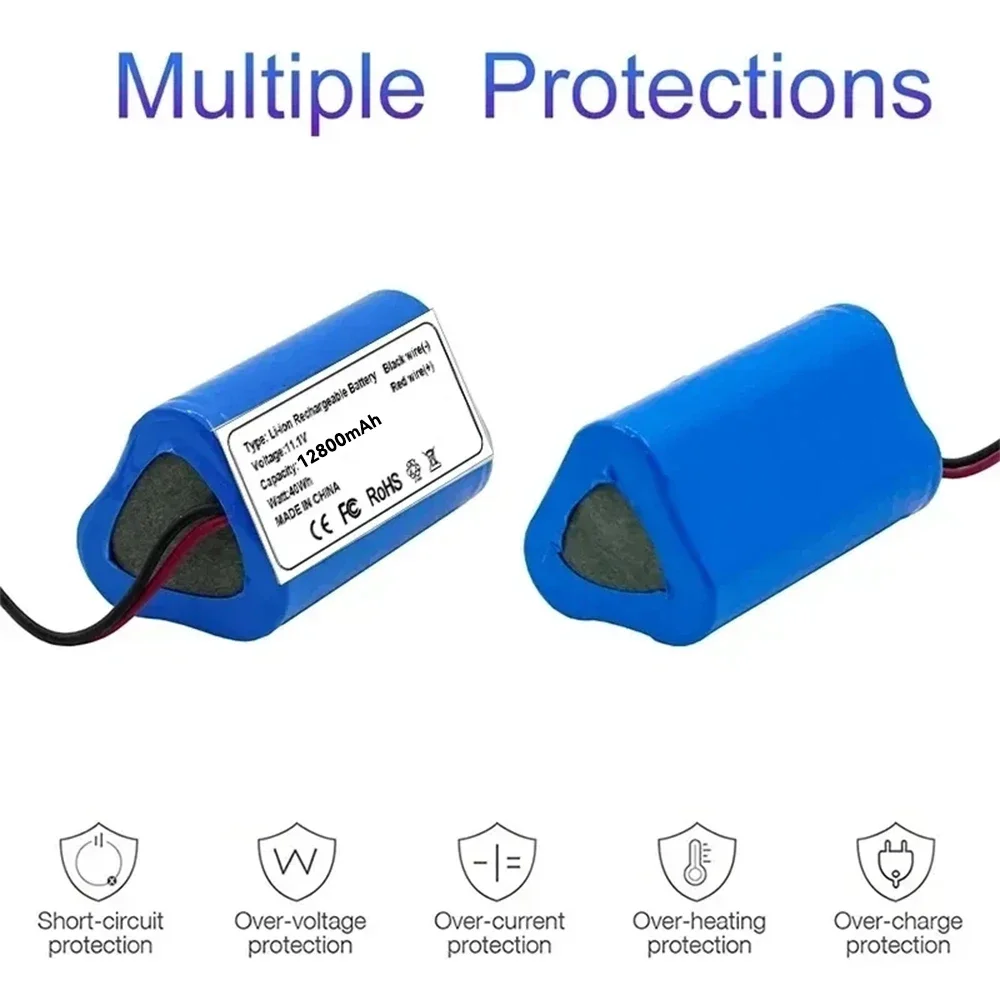 10.8V 11.1V Lithium Battery For CECOTEC For CONGA Slim 890,Wet Robotic Vacuum Cleaner Battery High Quality