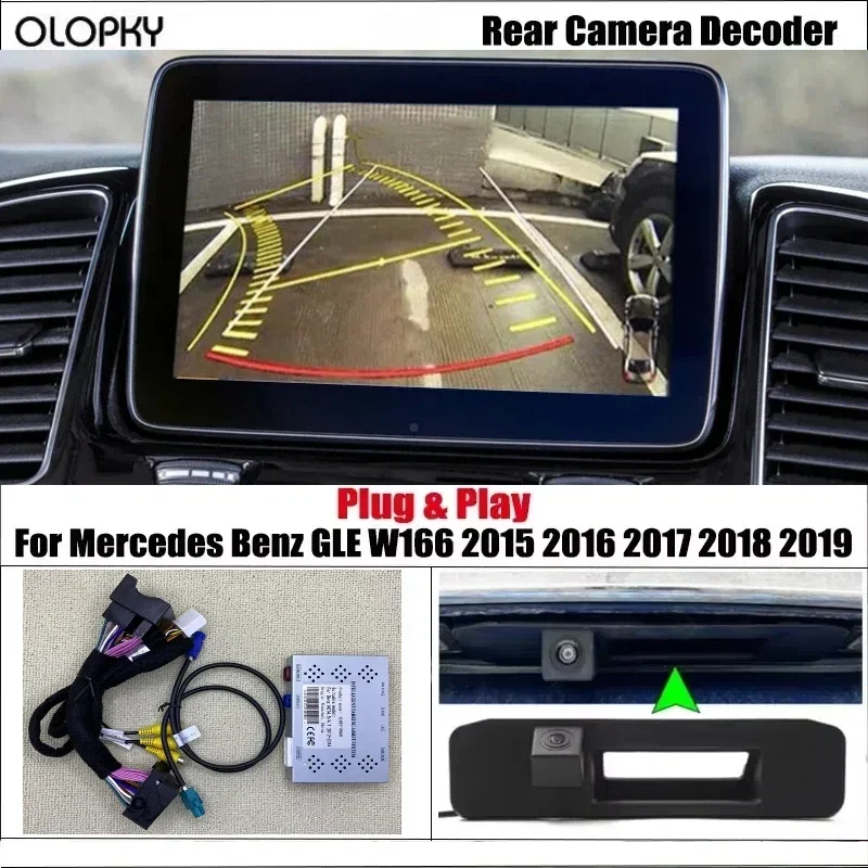 For Mercedes Benz GLE Class W166 2015-2019 Reverse Camera Kit / HD Rearview Parking Camera Update OEM Screen No Need Programming