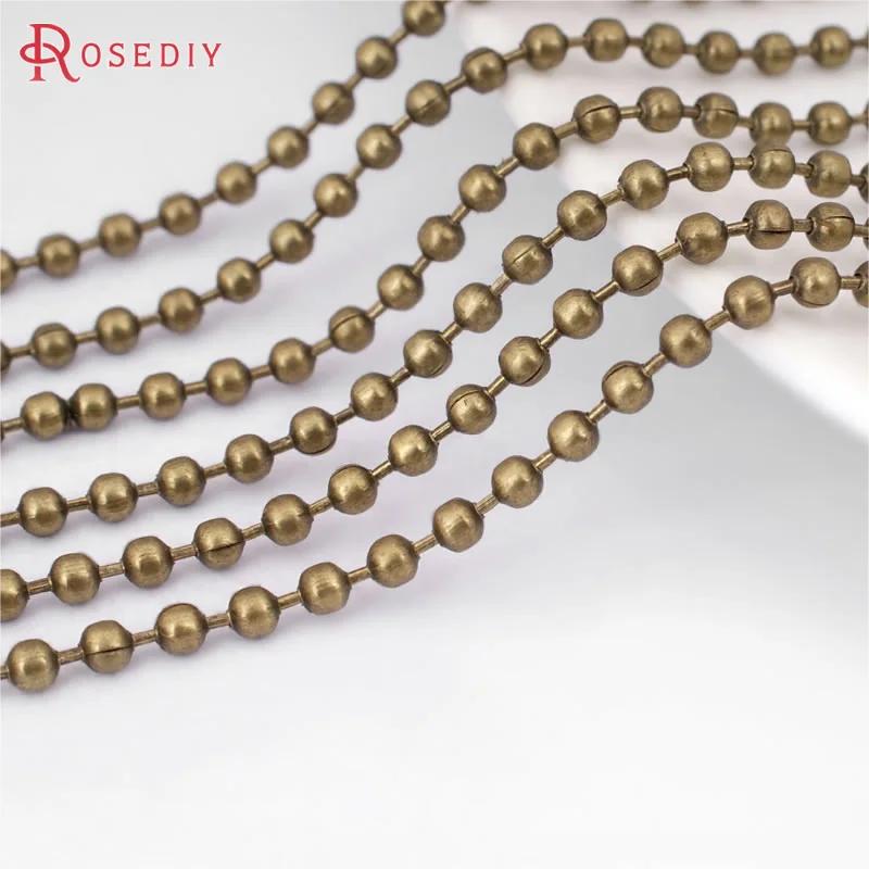 5 Meters 1.5MM 2MM 2.4MM Iron Ball Bead Antique Bronze Necklace Chains Diy Accessories Jewellery Making Rosediy Official Website