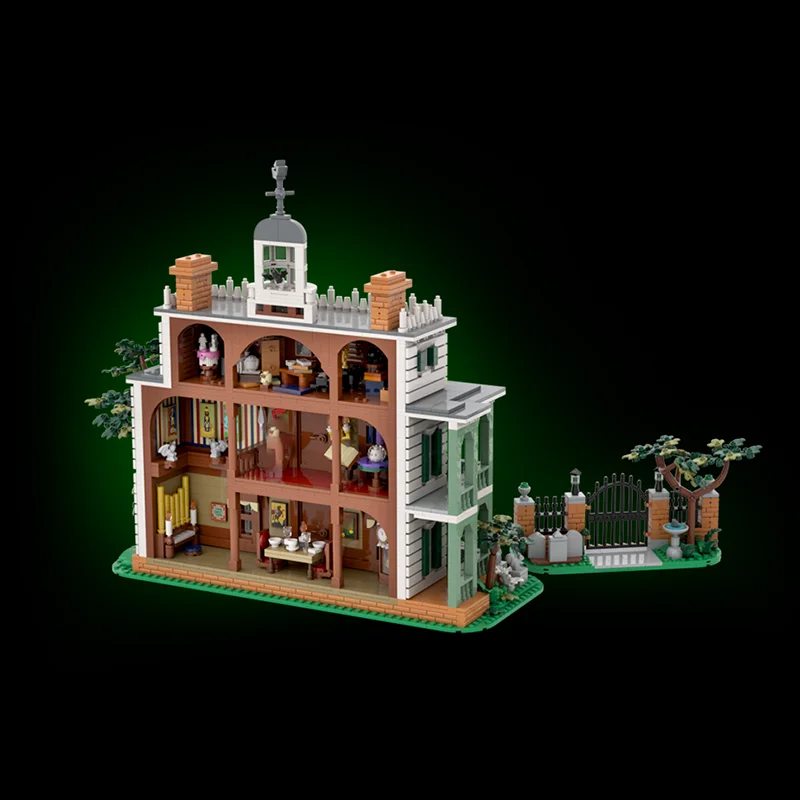 

Moc Building Blocks The Haunted Mansion Model Technology City Street View Model Bricks DIY Assembly Construstion Toys Gifts