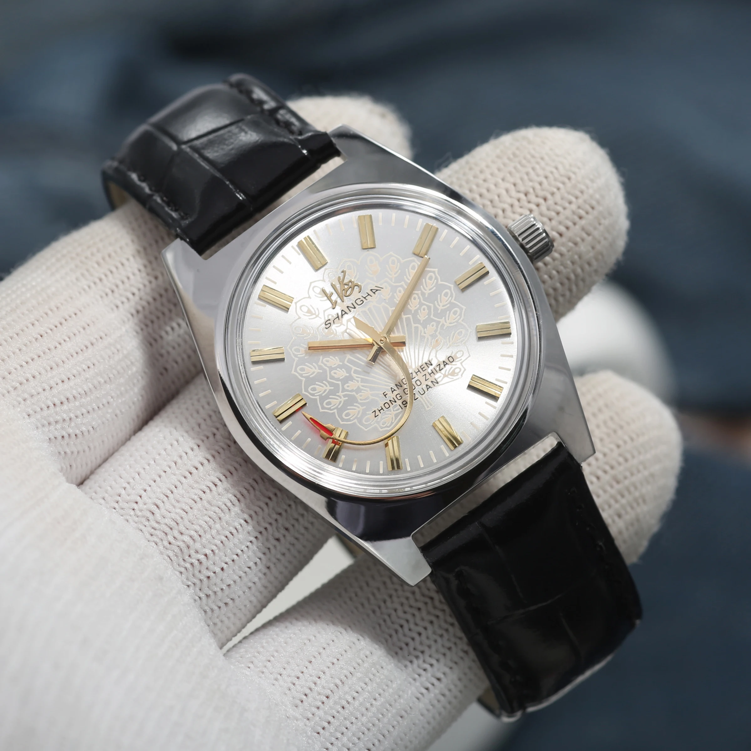 Shanghai Watch Replica Classic Men's Manual Mechanical Watch Gift for Gentlemen Wholesale Drop Shipping Factory Supply