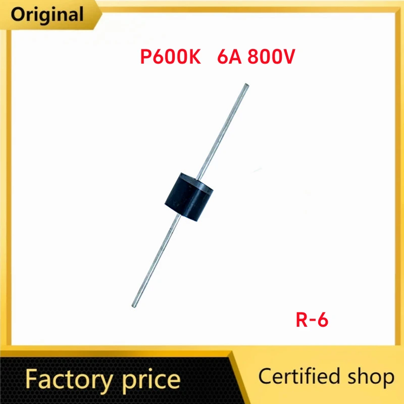 100PCS/Lot P600G P600J P600K P600M R-6  6A 400V 600V 800V 1000V rectifier diode  wheel type diode transistor