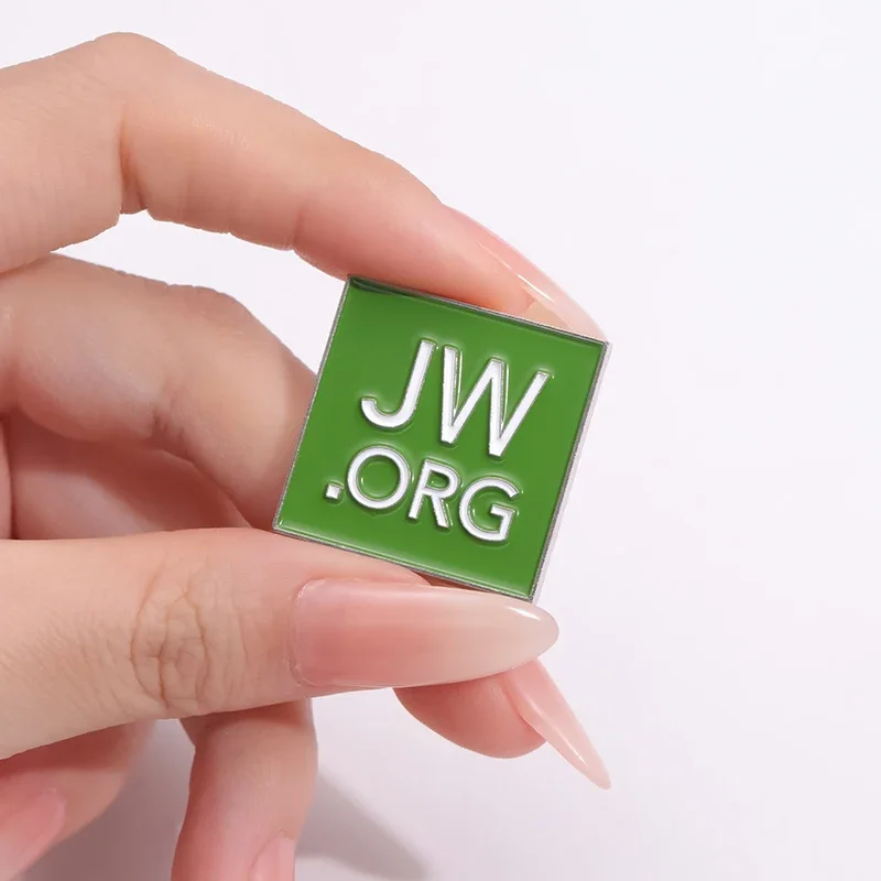 JW.ORG Icon Collect Brooch Enamel Pins Custom Creativity Squares Simple Patter Brooches Decor Backpack Lapel Badges Jewelry Gift
