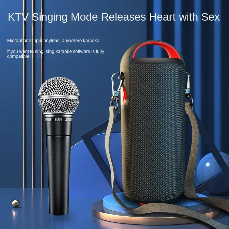 New K-song wireless Bluetooth speaker subwoofer outdoor waterproof household KTV large volume card portable audio