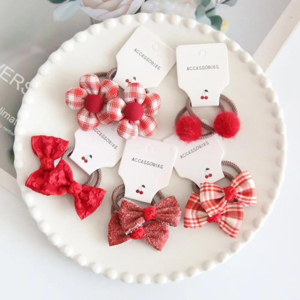 10 Stuks Strik-Knoop Haar Stropdassen Zoete Strik Haar Touw Scrunchies Kinderen Meisje Elastische Elastiekjes Paardenstaart Houder Kinderen Haar Accessoires