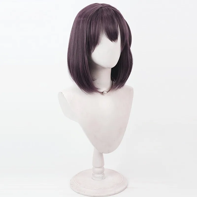 Anime Arknights Shun Lei Cosplay Wig Short Hair Cosplay Wig for Women + Free Cap