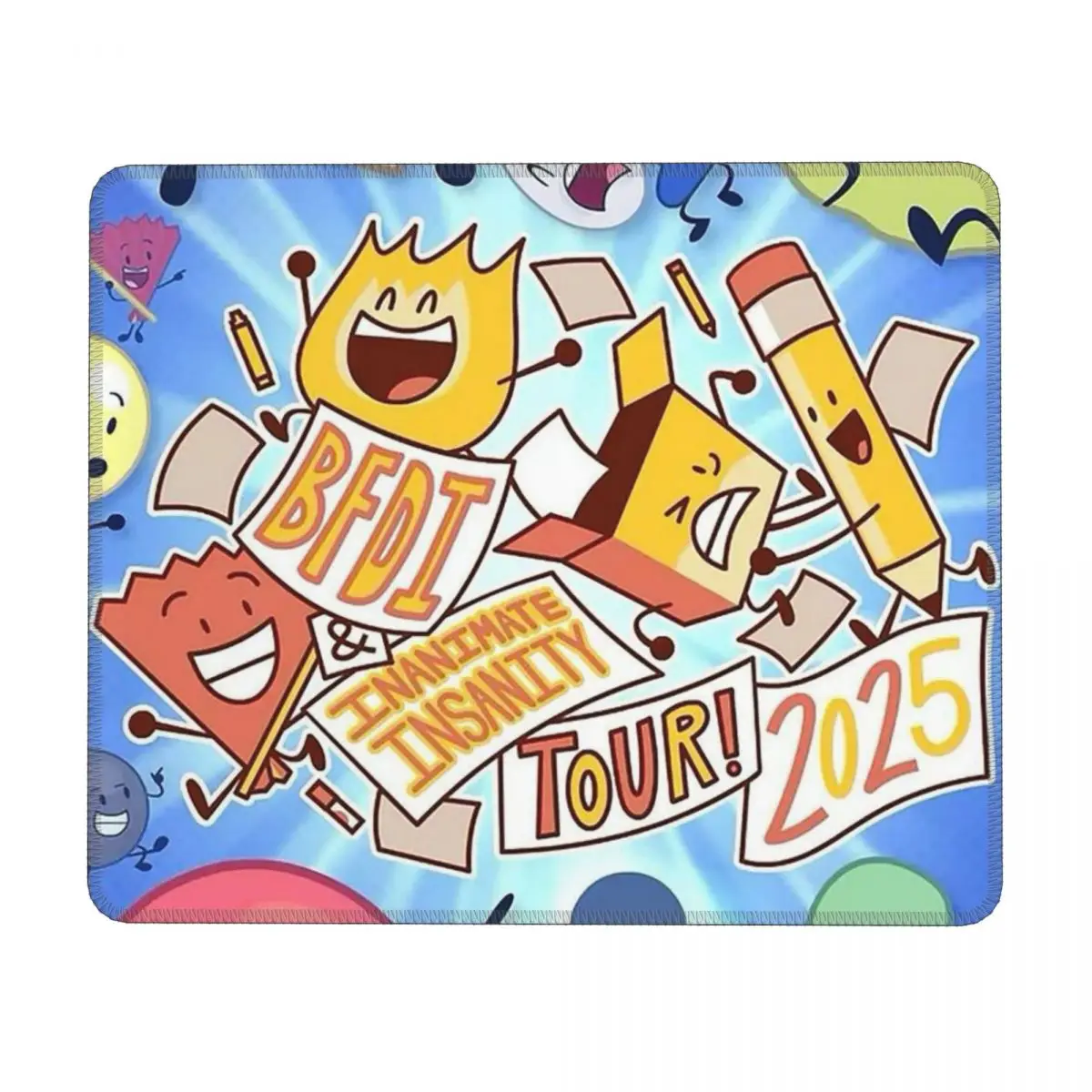 BFDI Four BFB Multi-size Mouse Pad Computer Keyboard Mouse Mat Gamer PC Laptop Desk Mat Office Accessories Table Mats