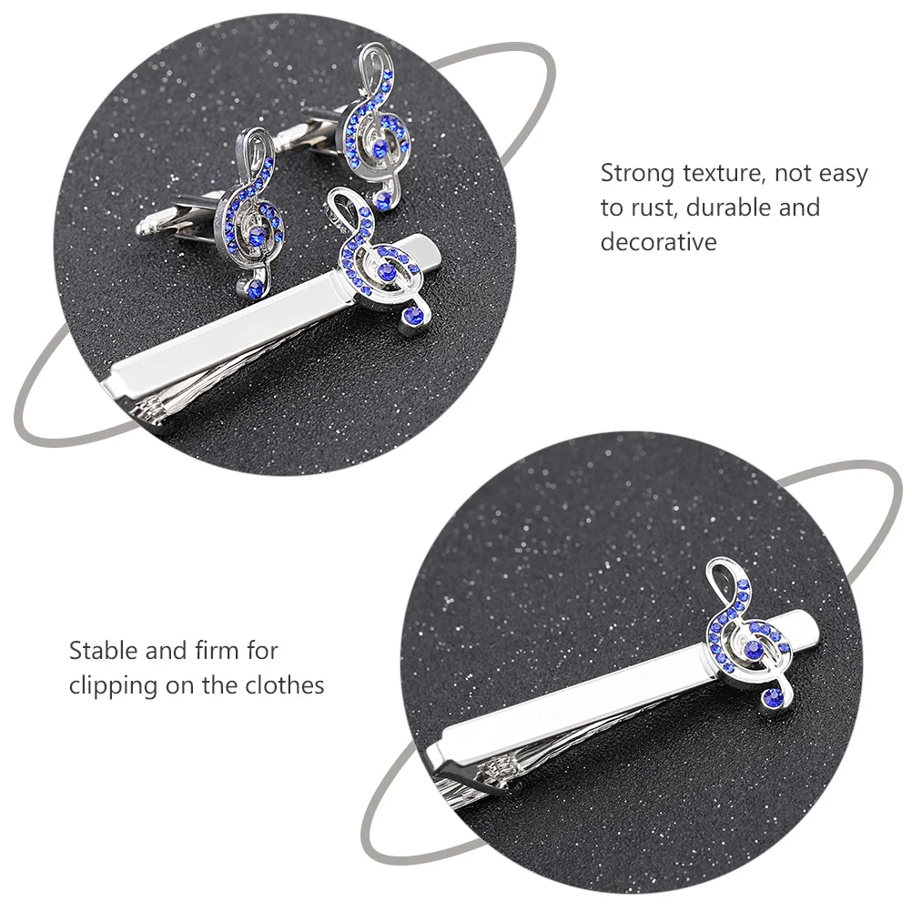 

2 Pcs Tie Clips Suit Pinch Collar Necktie Wedding Elegant for Men Alloy Easy to Use Fashionable