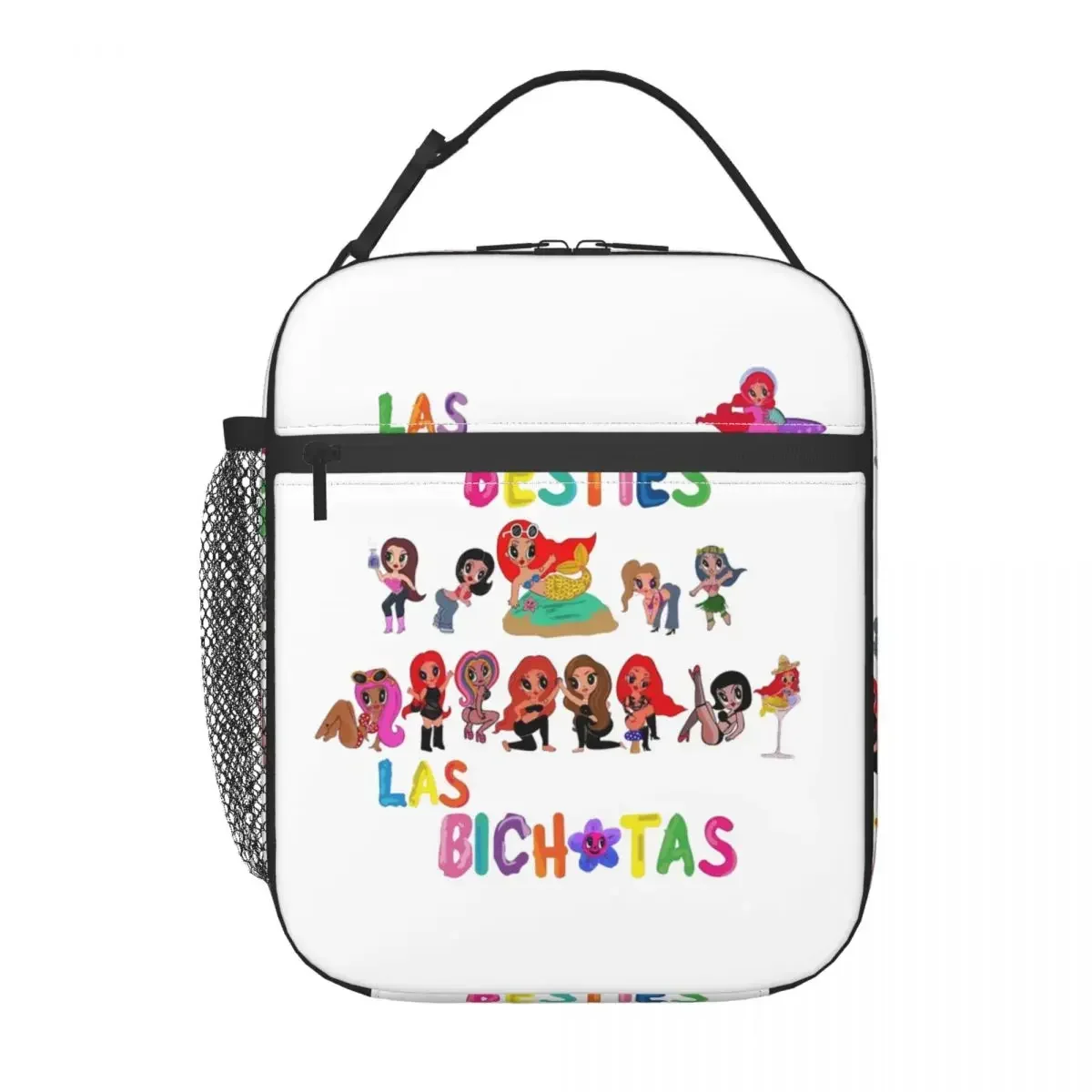 BESTIES Karol G Lyrics Insulated Lunch Bags Bichota Food Bag Portable Cooler Thermal Lunch Boxes For Travel