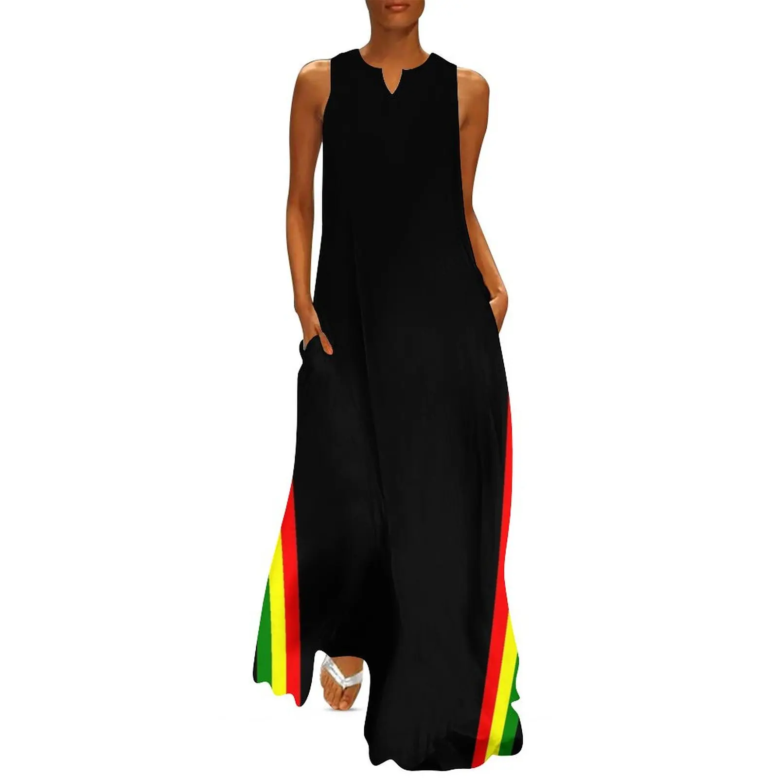 

Rasta Stripe Rasta Color Pattern Long Dress elegant and pretty women"s dresses sensual sexy dress for women women dress