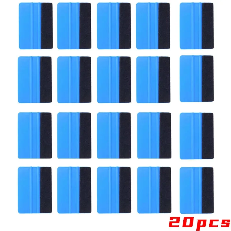 10/20Pcs Car Scraper With Felt Vinyl Wrap Film Card Squeegee Carbon Fiber Sticker Car Wrapping Tools  Auto Window Tint Applicato