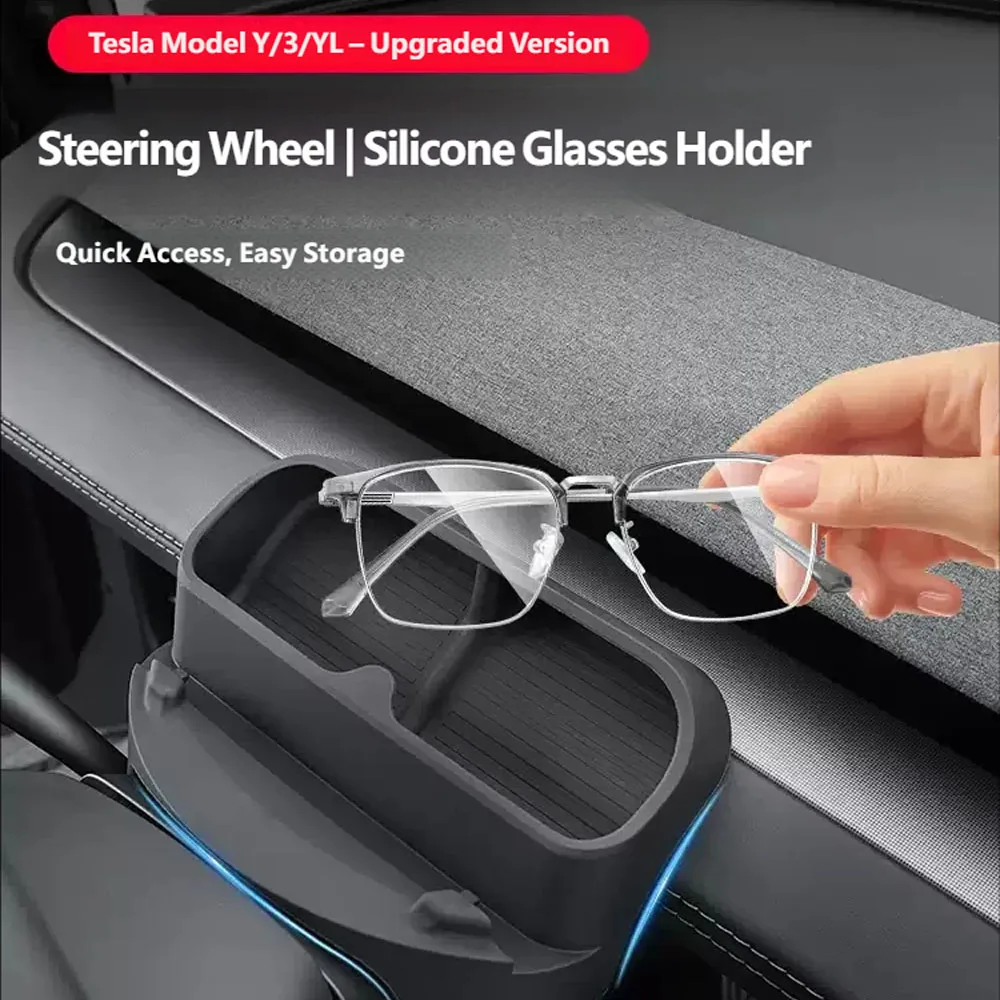 For Tesla model 3/Y/YL Car Glasses Storage Box Car Mounted Sunglasses Organizer Storage Tray Interior Accessories