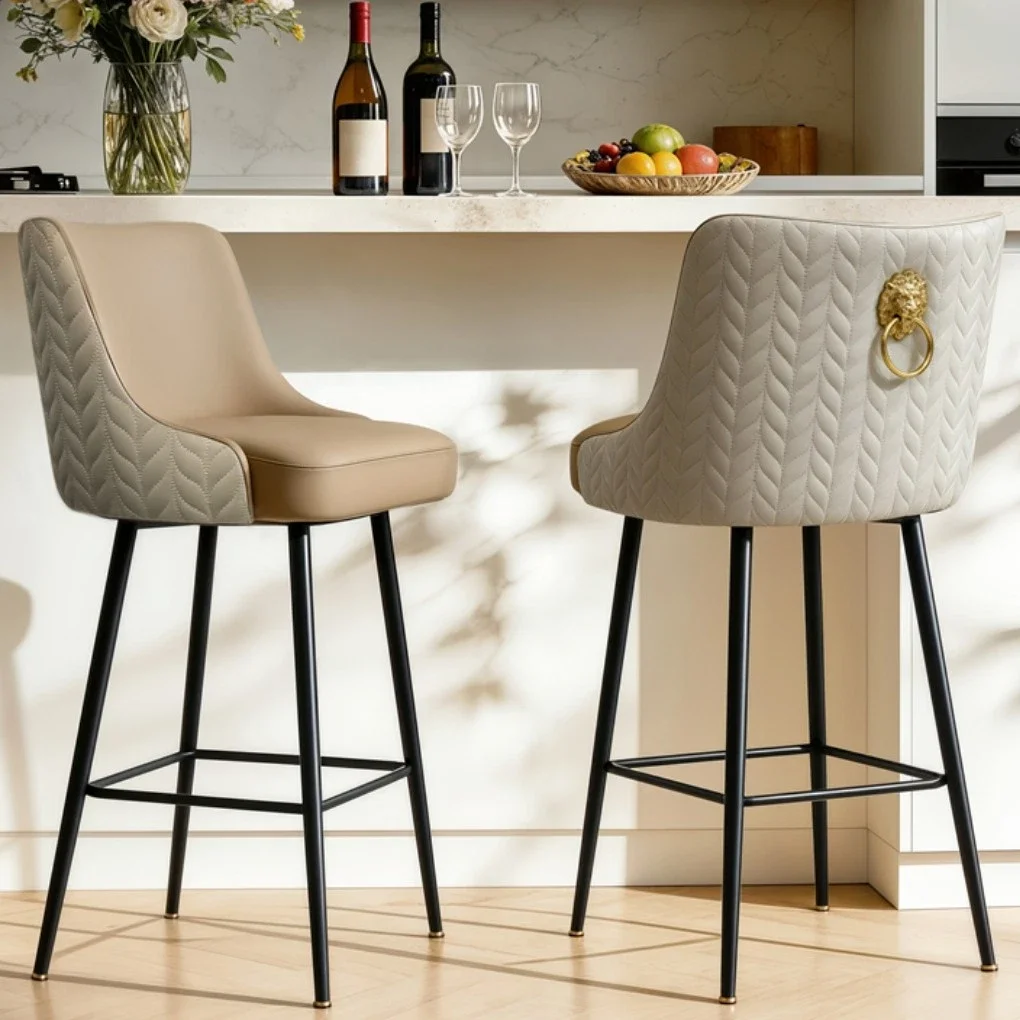 

2PCS Swivel Bar Stools Modern Rotating Living Room Dinning Room Chair Counter Height Bar Chairs for Kitchen Island