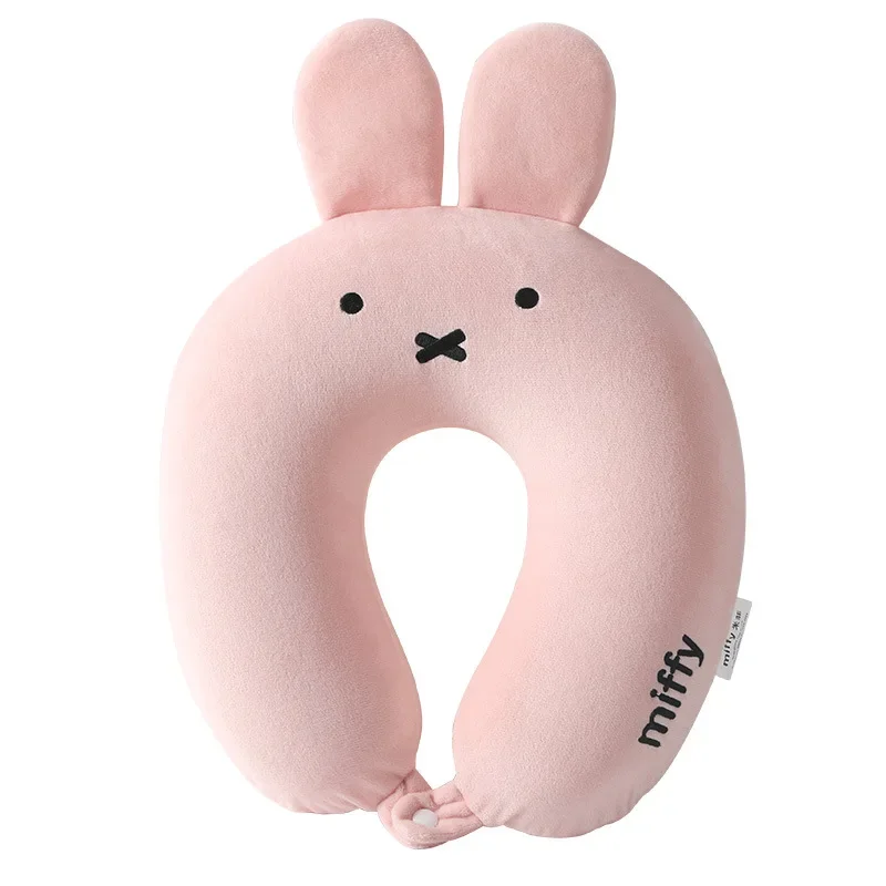 Miffy Miffy หมอนรองคอการ์ตูนอะนิเมะ Comfort นักเรียนสำนักงานคนงานการเดินทางออกไปข้างนอกน่ารักและน่าสนใจบรรเทาความเครียด