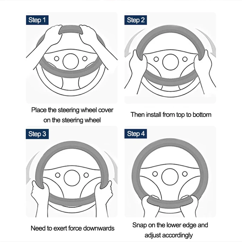 O/D Type Car Steering Wheel Cover Suitable for Chevrolet Chevy Bolt EV 2017-2024 Bolt EUV 2022-2024 PU Leather Auto Accessories view 6