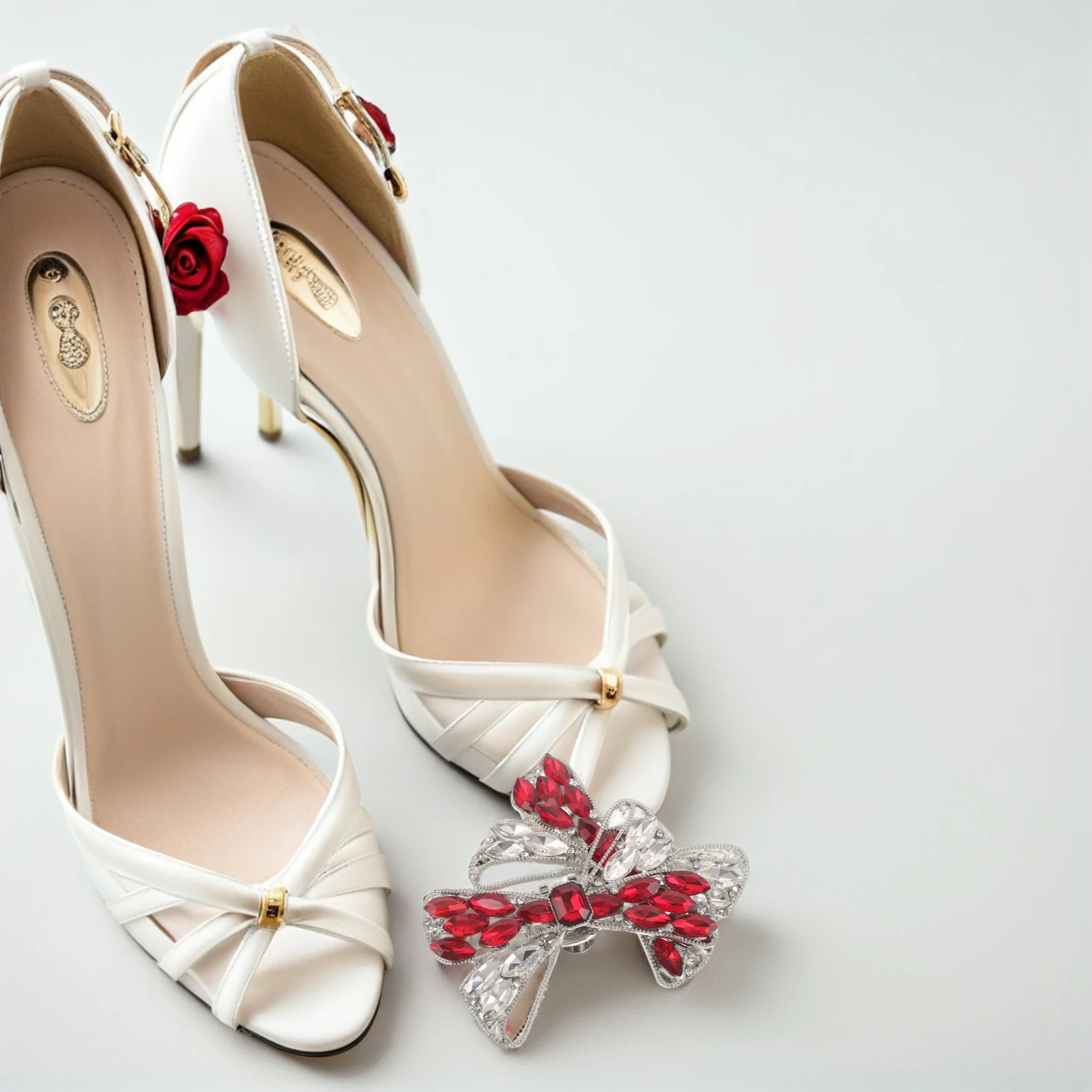 1 Pair Rhinestone Shoe Clips Bowknot Buckle For Women Wedding Decorative Sparkling Accessories Bridal