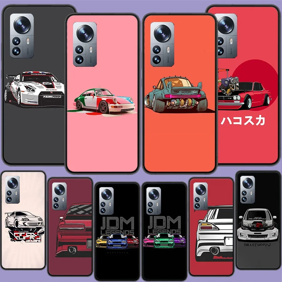 Drift Cars Auto Racing JDM Phone Case For Xiaomi Poco X3 F6 X4 GT M3 M4 M5 M5S X6 X5 Pro F5 F4 F3 F2 F1 Mi Note 10 Lite Cover T