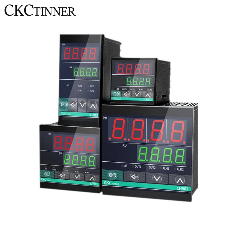 Dual Relay Output CH102 CH402 CH702 CH902 1 ALarms LCD Digital PID Intelligent Temperature Controller 100-240VAC 2 Relays