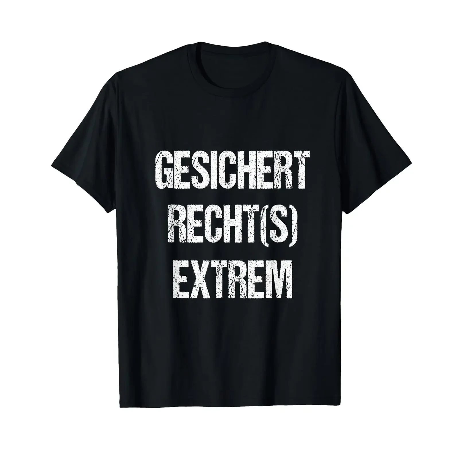 Gesichert Recht s Extrem Satire German Humour T Shirt vintage Washed fashion Breathable streetwear Unisex Versatile Casual