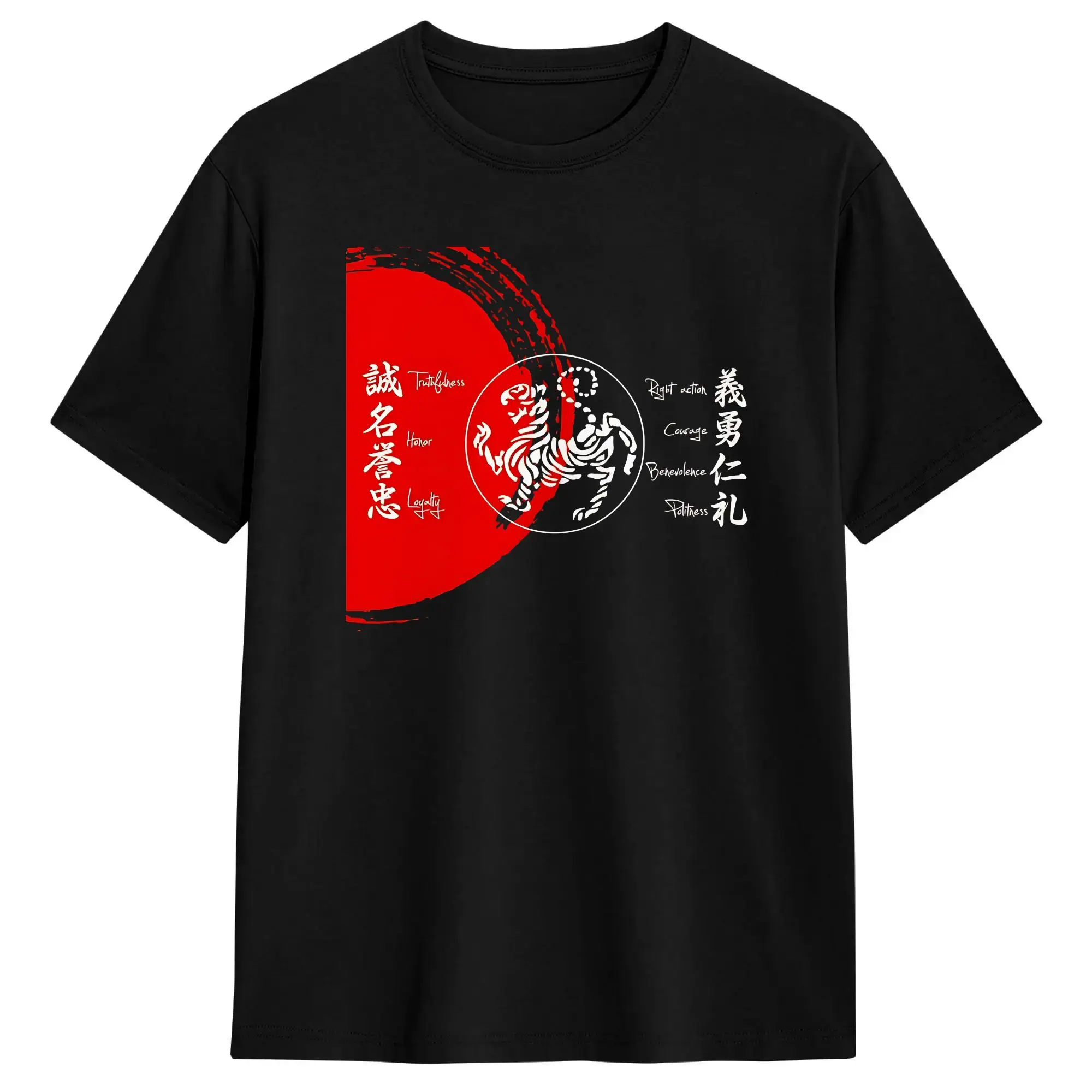 Men Women's T-Shirt Shotokan Karate Bushido Values  T Shirts Novelty Karate Shotokan Summer Tee Shirt Pure Cotton Clothes Gift