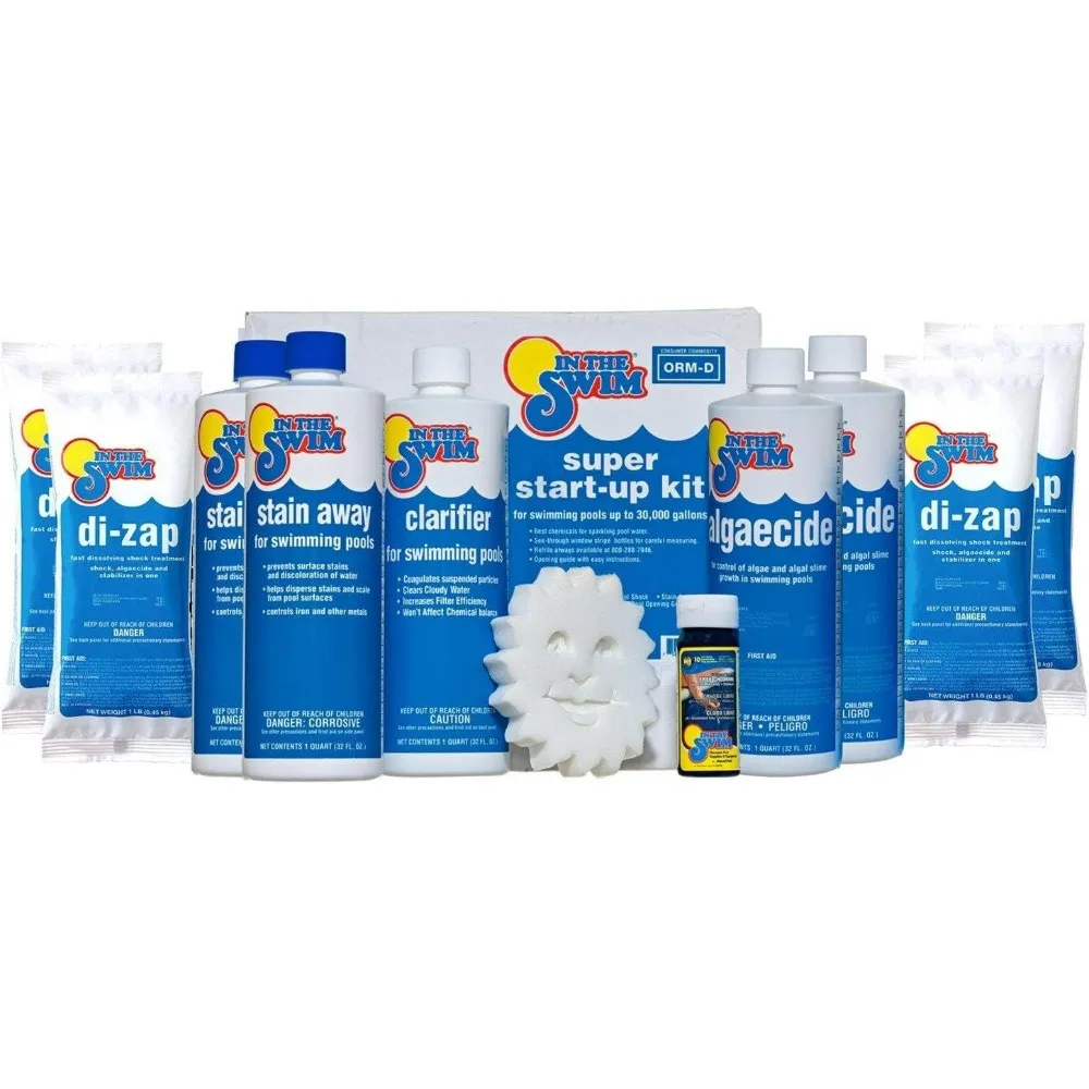 In The Swim Pool Super Opening Chemical Start Up Kit - Above Ground and In-Ground Swimming Pools - Up to 15k or 35,000 Gallons