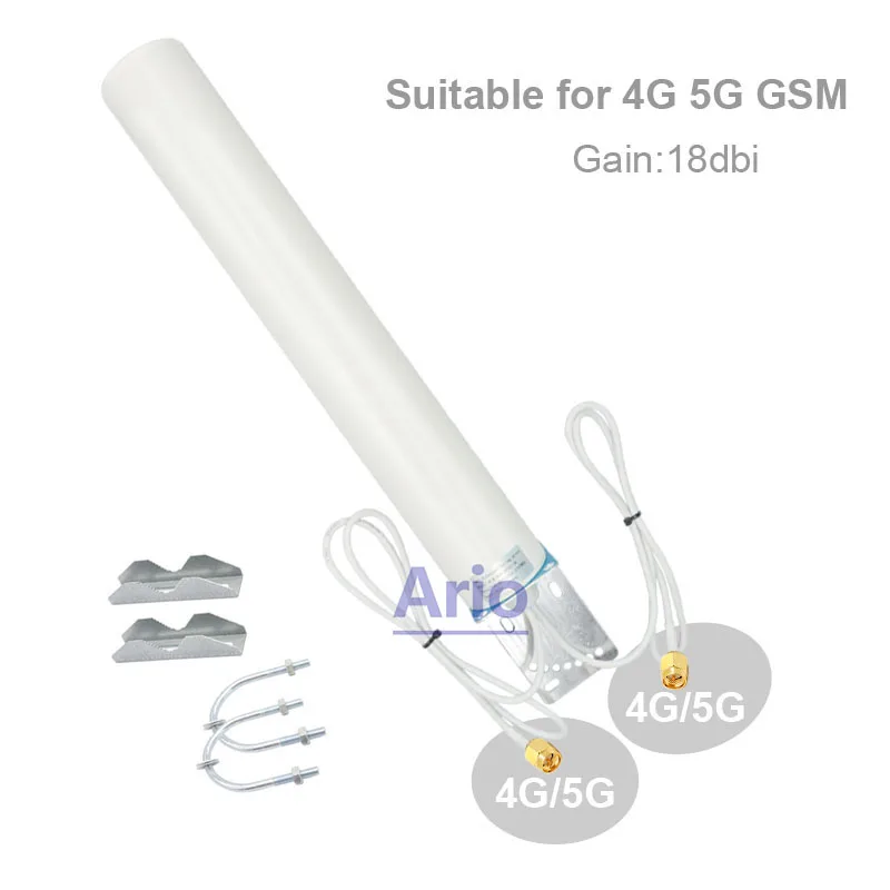 Imagem -03 - Antena de Cabo Duplo Impermeável ao ar Livre 2x2 Sma n Macho Cabo Duplo 5g 4g Lte 3g Gsm Ip67 Impermeável 18dbi Omni Roteador Externo