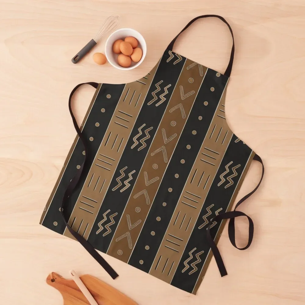 

Bogolan Mud Cloth 18 Apron cooks clothes professional hairdressing professional kitchen Apron