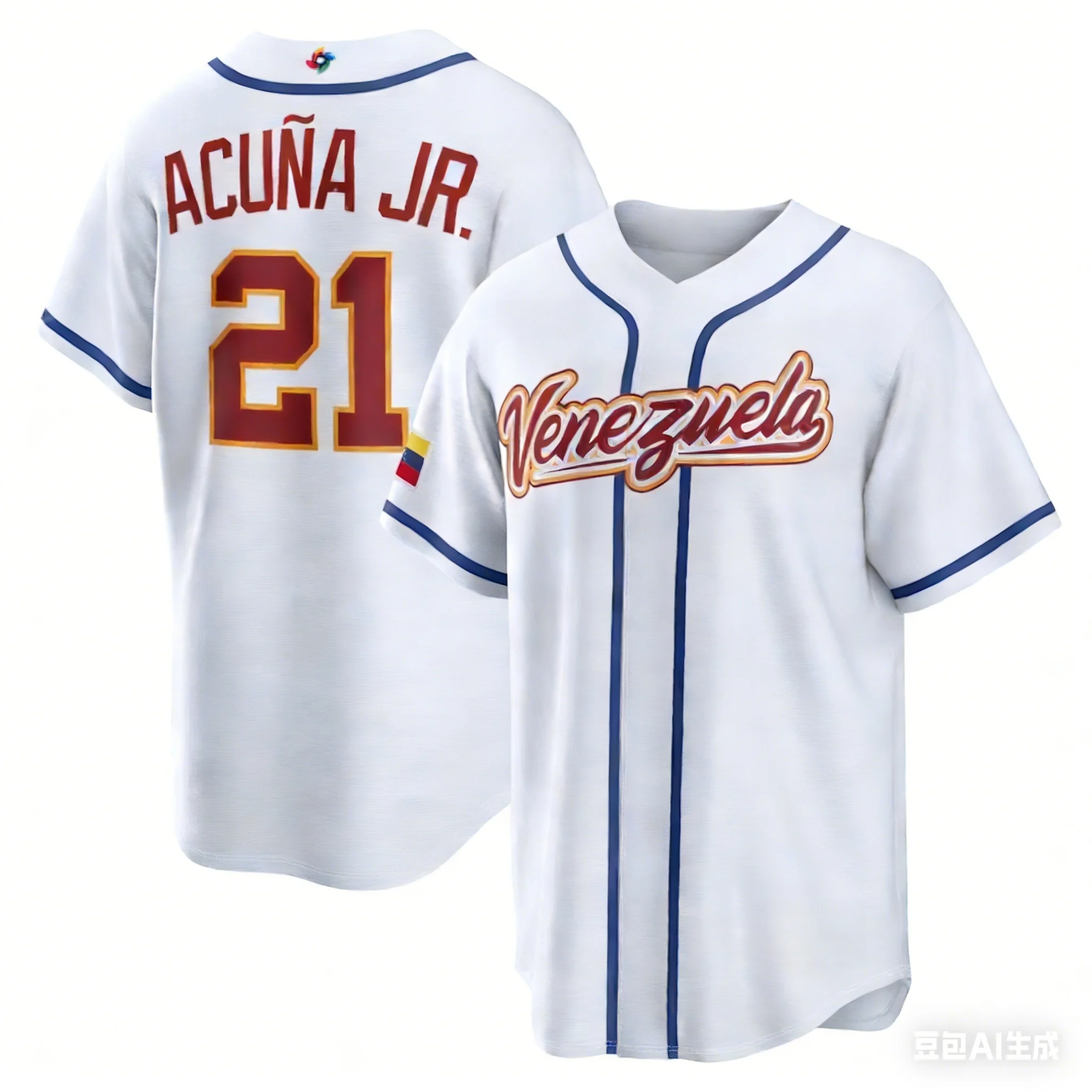 Camiseta de Béisbol de Venezuela WBC 2026 con Impresión 3D, Diseño de Ronald Acuña Jr. # 21 José Altuve # 27 camisetas deportivas de béisbol para hombres y niños
