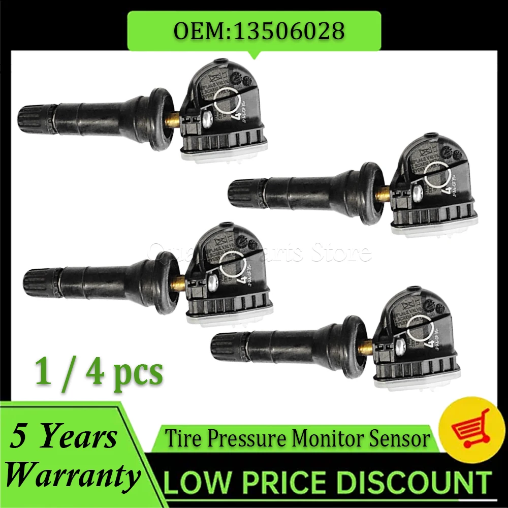 13506028 Tire Pressure Monitor Sensor 1/4PCS TPMS For Opel Adam Ampera Antara Astra J k Corsa D Insignia Meriva B Mocha Zafira C