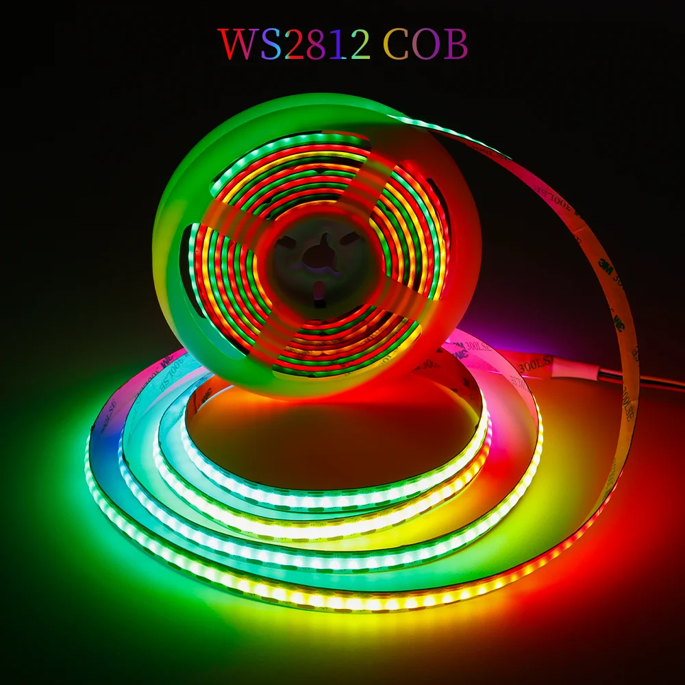 

WS2812B COB LED Lights WS2812 60/100/120/160/180/200/240Leds/m RGBIC Smart color lighting Individually Addressable Strip Light