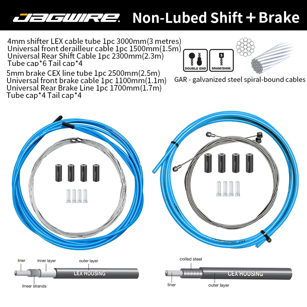 JAGWIRE Universele Fiets Rem/Shift Kabel Draad Pijp Voor 4mm/5mm MTB Racefiets derailleur Remleiding Voor Achter Niet-olieerde Buis - afbeelding 1