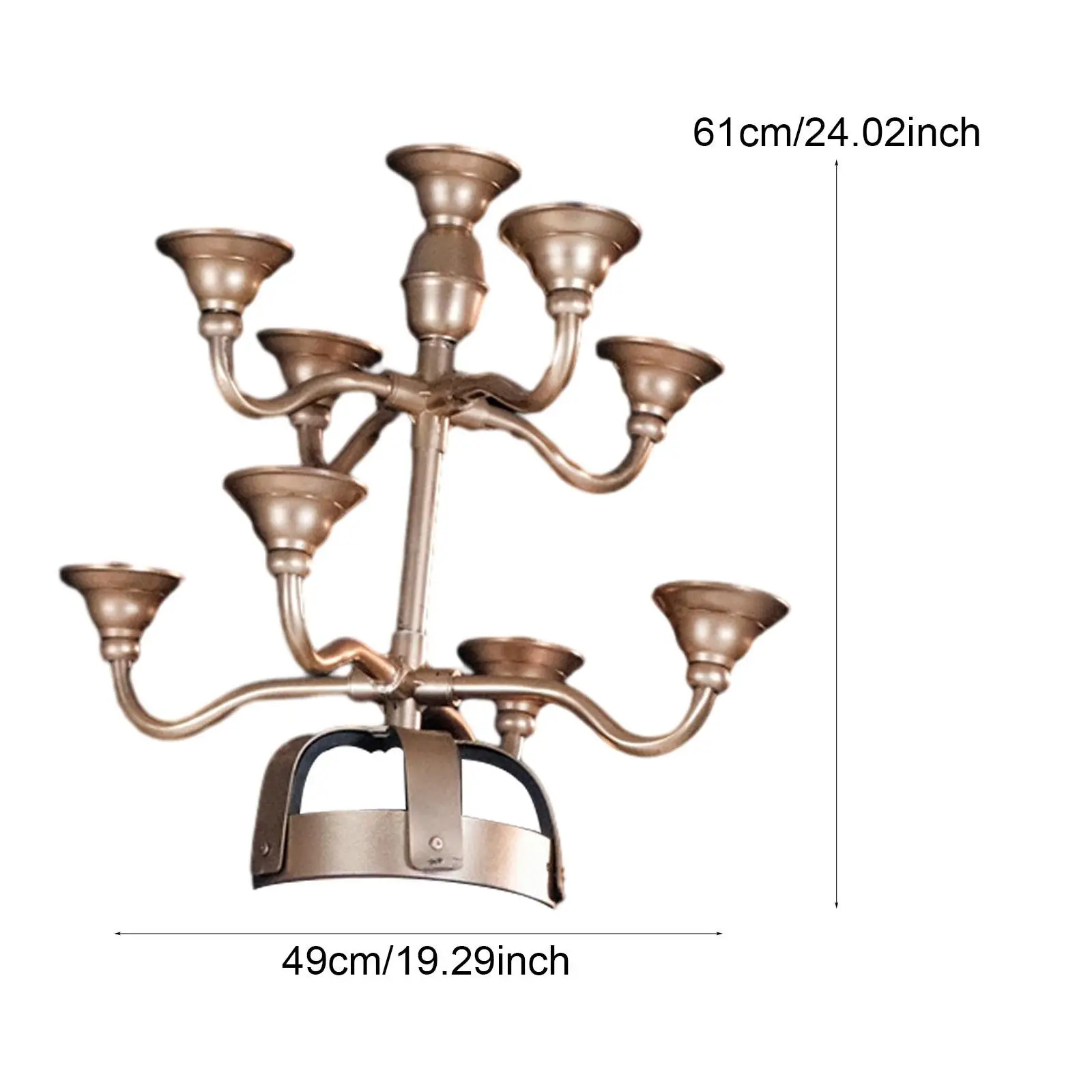 Portavelas de montaje en cabeza, accesorio de escenario de fibra de poliéster ajustable, candelabro elegante para espectáculo de vestidos de danza del vientre