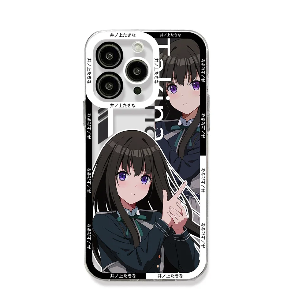 Lycoris Recoil Chisato Nishikigi Phone Case For iPhone 15 14 13 12 11 Pro Max X XR XS 7 8 Plus Soft Silicone Transparent Cover