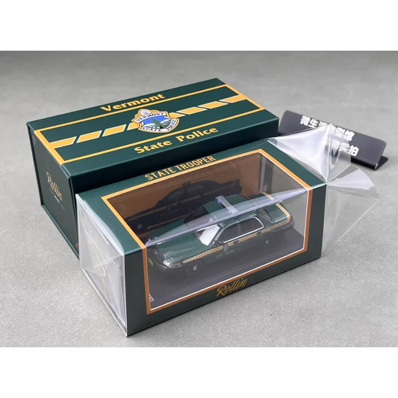 

Rollin Dietcast масштаб 1:64 Victoria Crown CV полицейская модель автомобиля из сплава для взрослых, коллекционные украшения, статический подарок, игрушки, дисплей