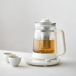 1.7L Electric Kettle Health Pot Rotation Adjustment Fruit Tea White And Black Boiled Tea Glass Household Office Rapid Heating