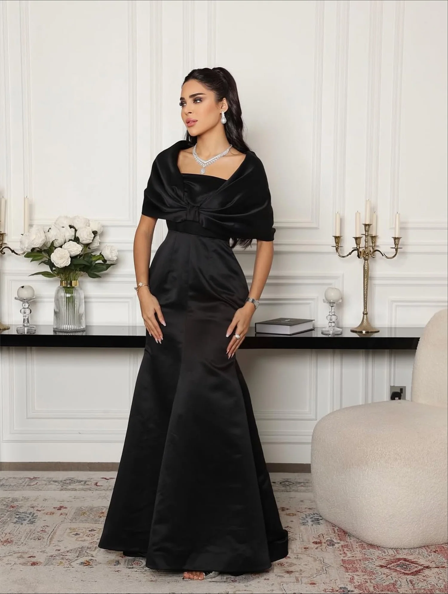 فساتين حورية البحر من Loretta فستان سهرة نسائي أسود من Vestidos De Festa فساتين زفاف للحفلات مخصصة للحفلات الراقصة #3