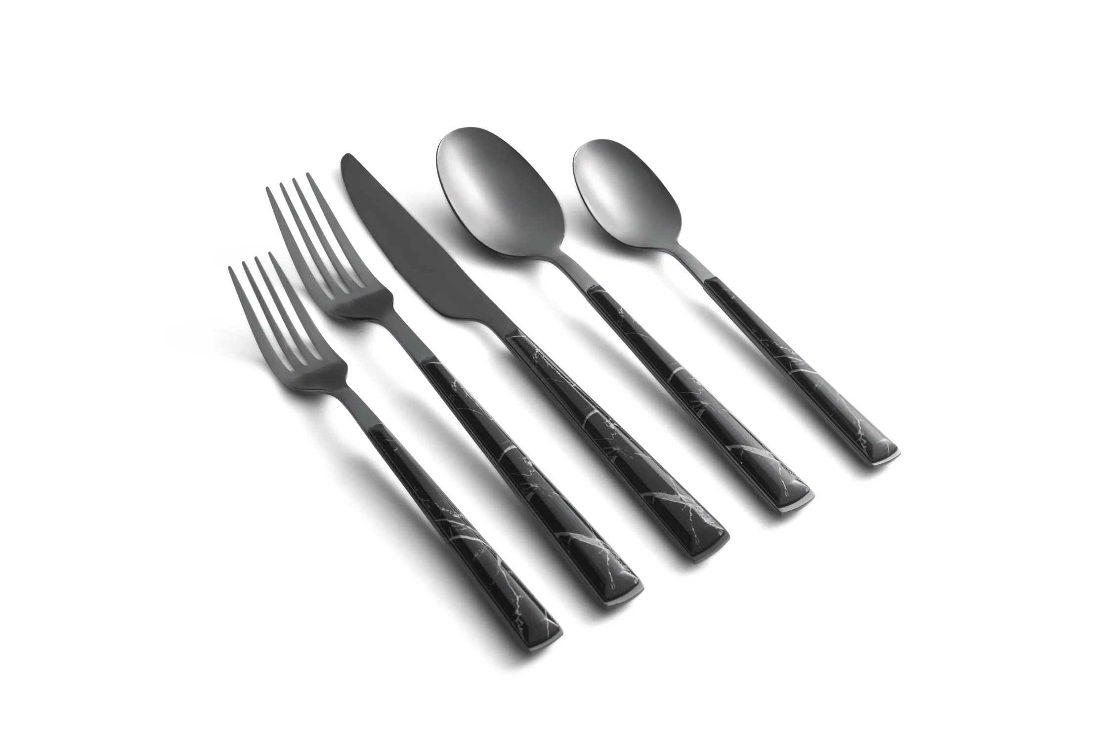 

Eivin Black Marble with Black Mirror 18/0 20-Piece Flatware Set, Service for 4