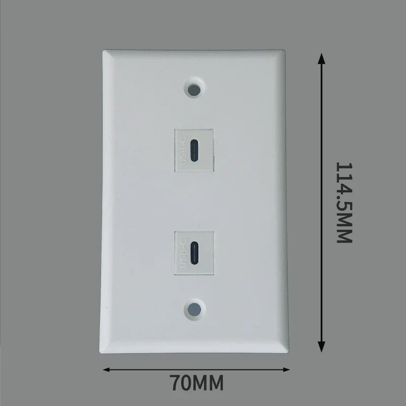 5-piece 1-port Type-c USB 3.1 female to female wall socket