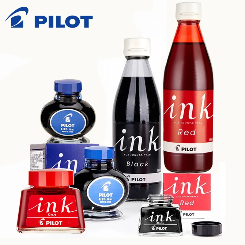

Japan PILOT Non Carbon Fountain Pen Ink Non Clogging Pen Large Capacity Color Ink Special 78G Universal INK30/70/350mm