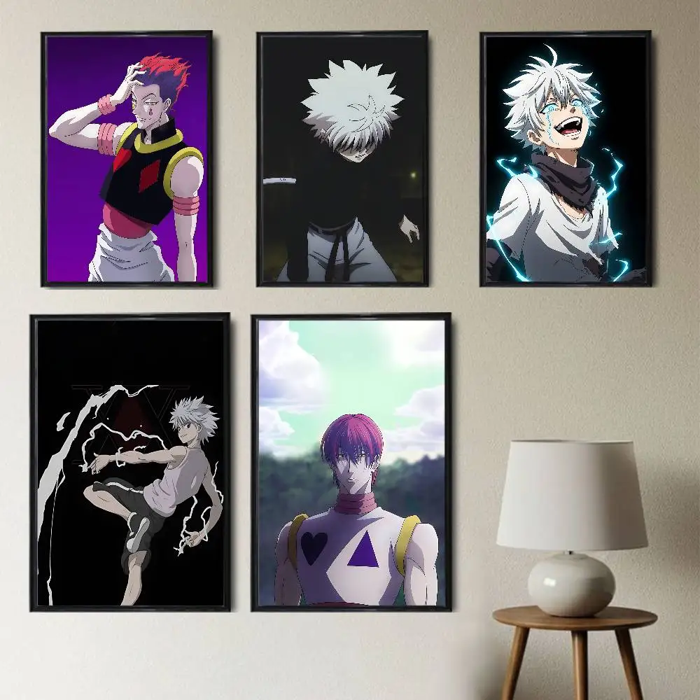 Hisoka Killua Zoldyck Hunter Poster Trendy Wall Art For Coffee Office Bar Decoration Best Gift Good Sticker Printed On PP Paper