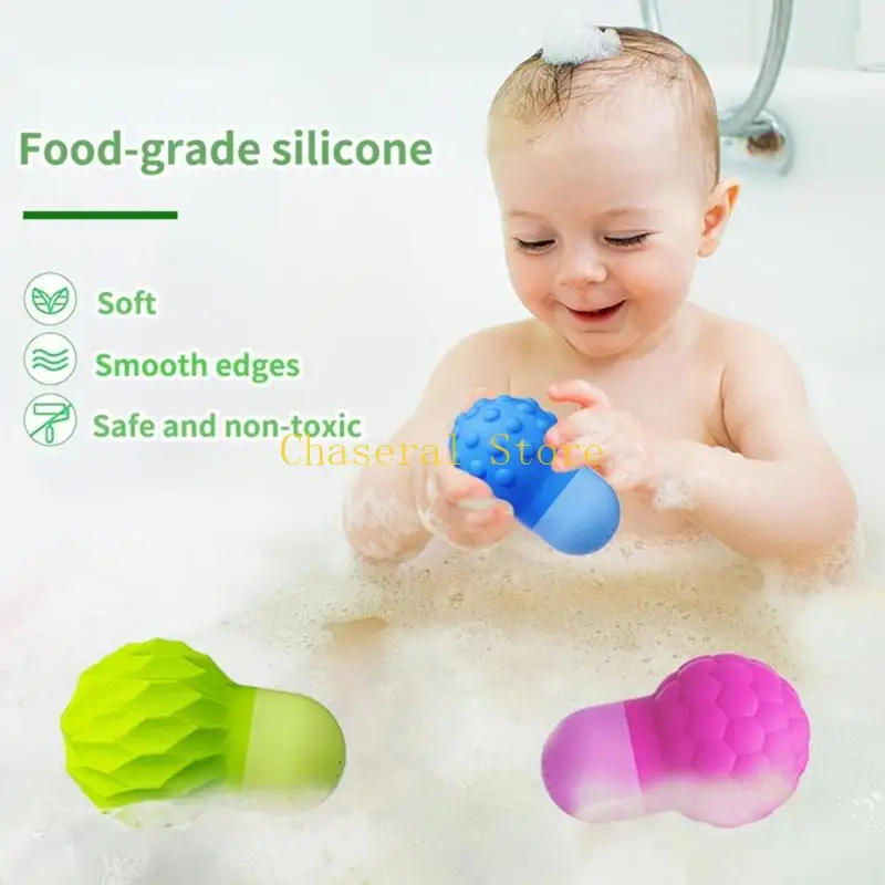 E7CE 3pcs Water Squirter Squeeze Bulb Soft Water Play Bath Toy for Babies Toddlers