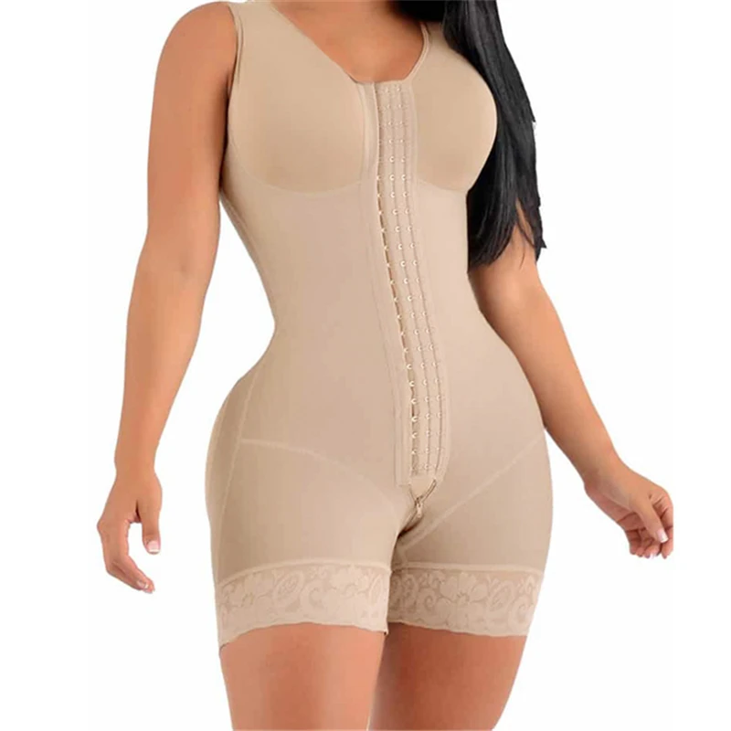 

High Compression Fajas Colombiana Short Girdles With Brooches Bust For Daily And Post-Surgical Use Slimming Sheath Belly Women