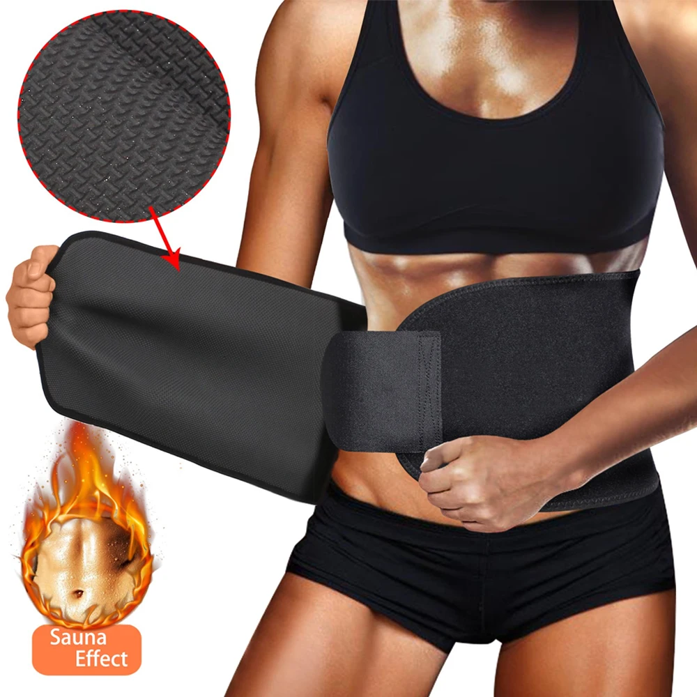 

Woman Men Sauna Waist Trainer Slimming Belt Sweat Belt Shaper Fat Burn Shaperwear Adjustable Slimming Wraps Fajas Slimming Belt