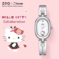 New ZGO X Sanrio Hello Kitty Watch For Schoolgirl Light Luxury Niche Ladies Bracelet Watches For Teenage High School Girls 2187