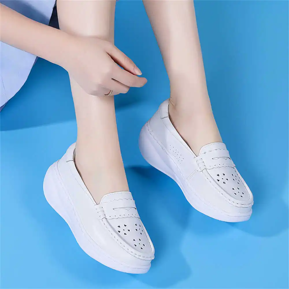 Slipon Wedge Heel Basketball Sneakers Woven Women's Demi-season Shoes Boot For Sports Raning New Collection Beskets