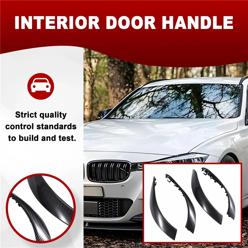 

ABXN-Car Interior Door Panel Pull Trim Car Inner Handle Cover For BMW 3 4 Series F30 F80 F31 F32 F33 F34