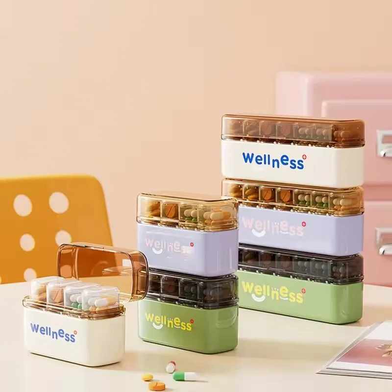 

Portable medicine box for three meals a day, mini medicine box for seven days a week, portable and easy to carry