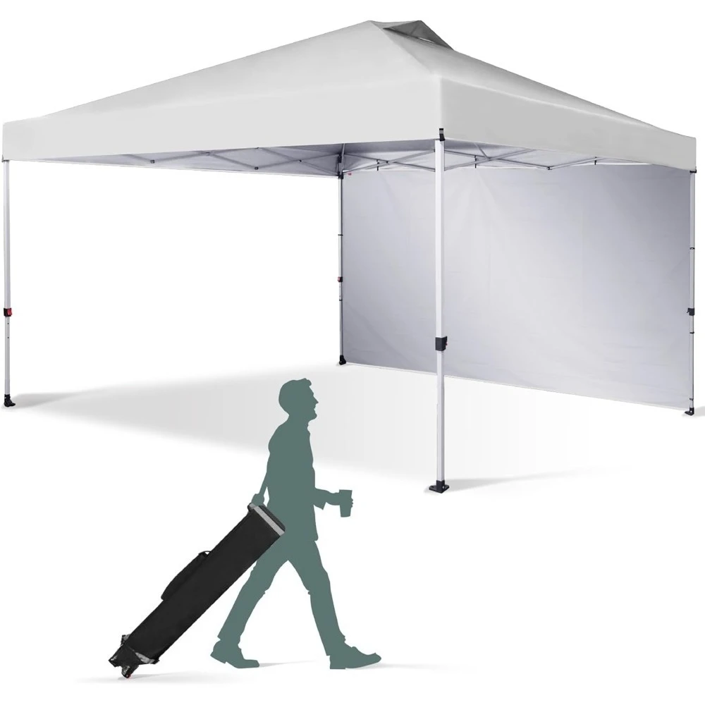 

Canopy Tent Instant Commercial with 150D Silver Coated Fabric Including 1 Removable Sidewall