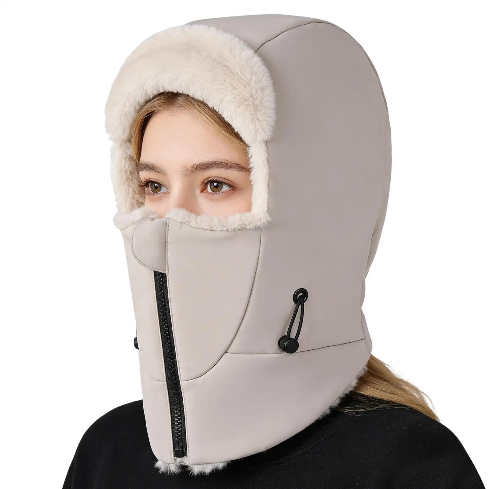 

Scarf Hat Hooded Thermal Head Neck Wrap With Scarf And Masque Beanie Hats For Women For Men Kids Winter Cold Weather Ski Snow