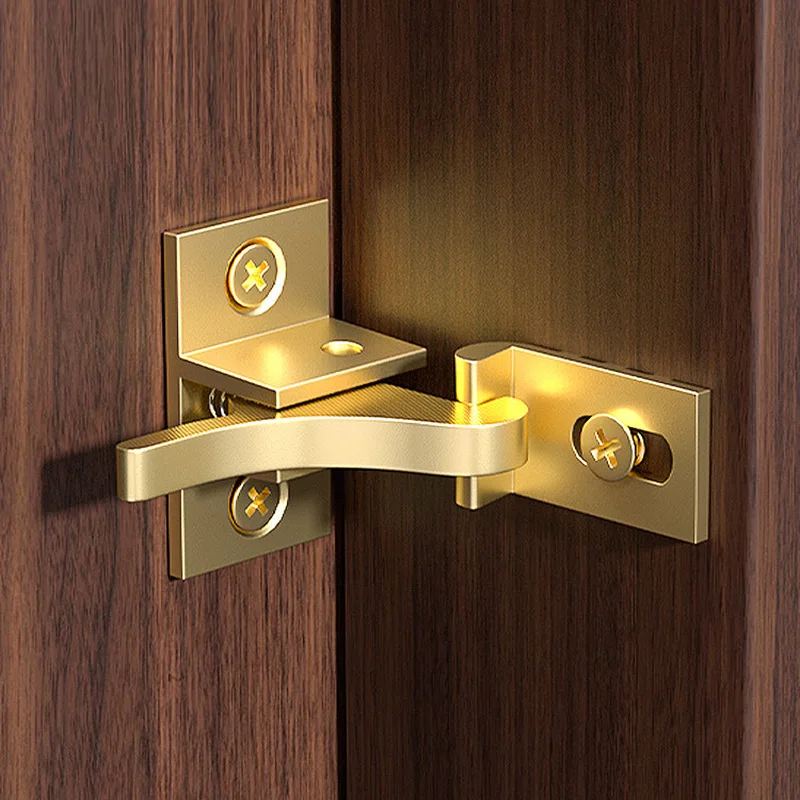 2PCS Brass Bird Buckle Open Bolt Lock For Security And Anti-theft Retro Antique Window Automatic Door Lock Hardware Accessories